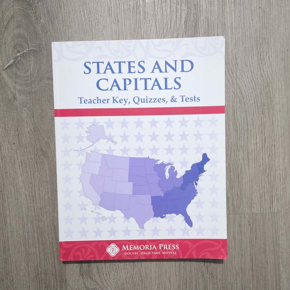 States and Capitals Teacher Key, Quizzes, & Tests